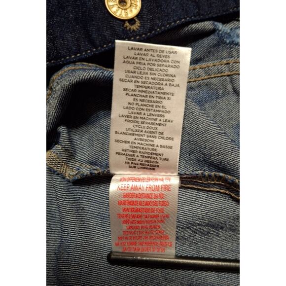 Steve Madden Girls Faded Denim Jacket Sz 6X | Stretch Jean Jacket Dark Wash NWT - Picture 8 of 8